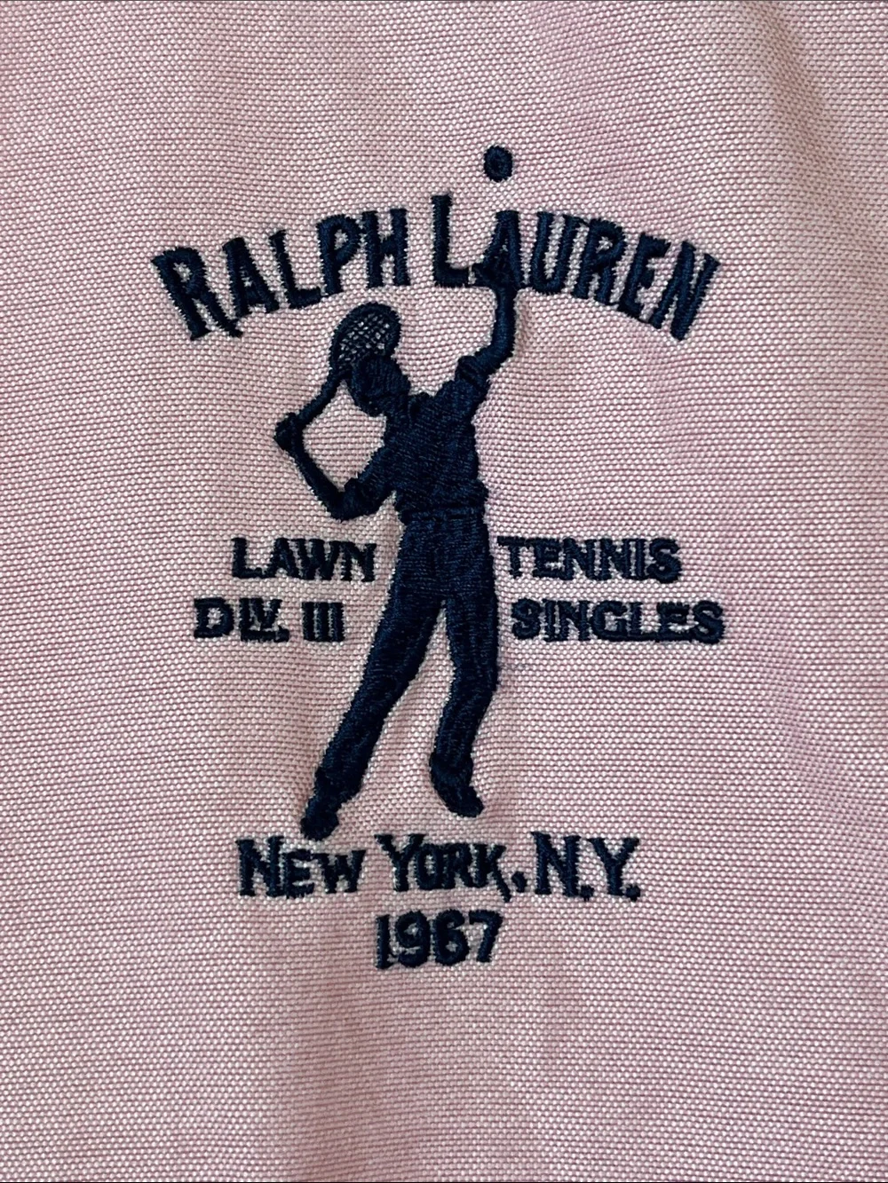 Ralph Lauren Pink Button-Down Shirt White Collar Cotton Embroidered Size 6 - Picture 3 of 9